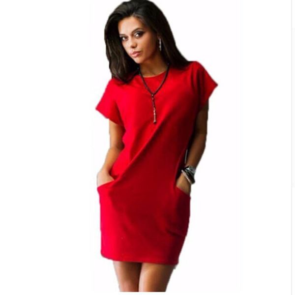 2020 summer women dresses with o-neck plus size dress casual robe with short sleeve pockets mini shirt dress new fashion vestido, White;black
2020 summer women dresses with o-neck plus size dress casual robe with short sleeve pockets mini shirt dress new fashion vestido, White;black