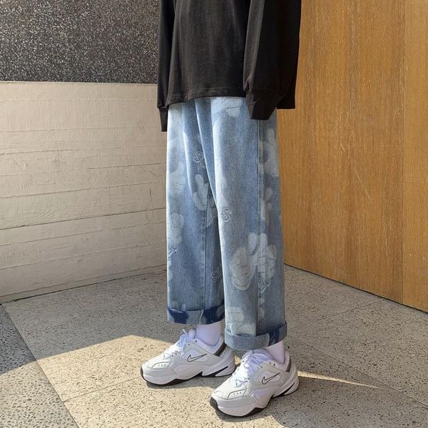 men's jeans 2021 spring and winter new jacquard craft wide-leg pants jeans loose casual fashion young men's clothing, Blue
men's jeans 2021 spring and winter new jacquard craft wide-leg pants jeans loose casual fashion young men's clothing, Blue