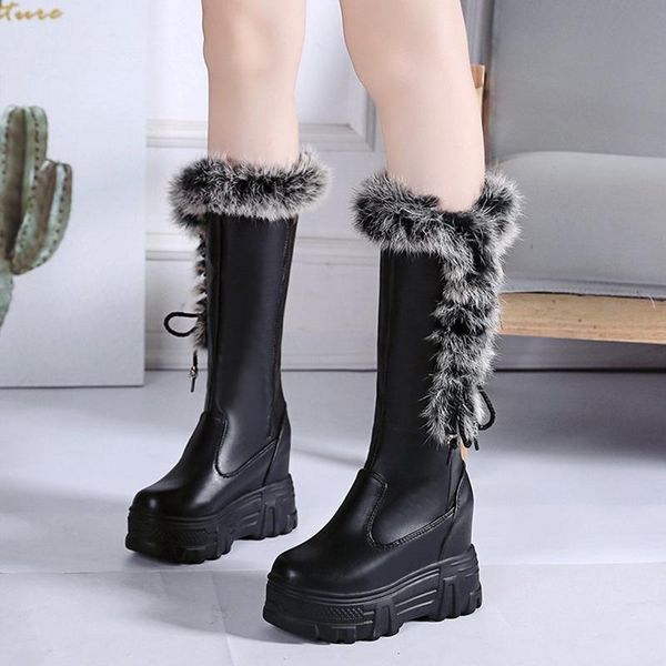 rimocy chunky platform height increasing winter boots women knee high long boots woman 2020 new thick bottom faux fur snow botas, Black
rimocy chunky platform height increasing winter boots women knee high long boots woman 2020 new thick bottom faux fur snow botas, Black
