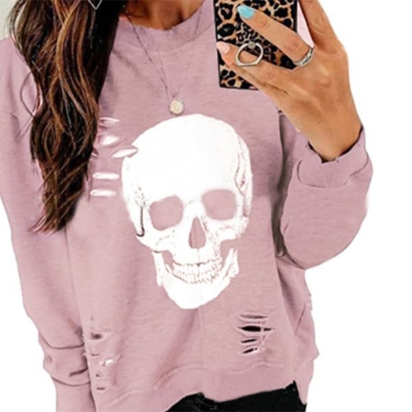 halloween skull print women hoodie sweatshirt pullovers ripped hoodies gothic fall long sleeve casual club streetwear 201204, Black
halloween skull print women hoodie sweatshirt pullovers ripped hoodies gothic fall long sleeve casual club streetwear 201204, Black