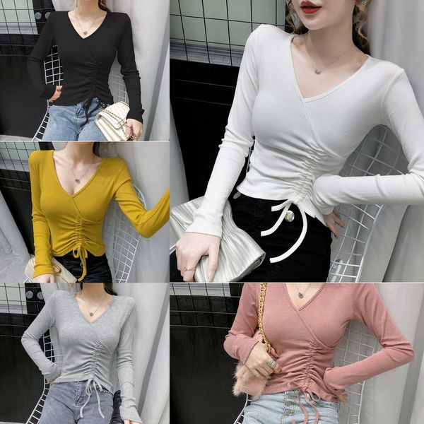 v-neck machine t-shirt women's new autumn winter 2020 korean coat t-shirt slim and slim long sleeve irregular drawstring mjcrd mjcrd, White
v-neck machine t-shirt women's new autumn winter 2020 korean coat t-shirt slim and slim long sleeve irregular drawstring mjcrd mjcrd, White