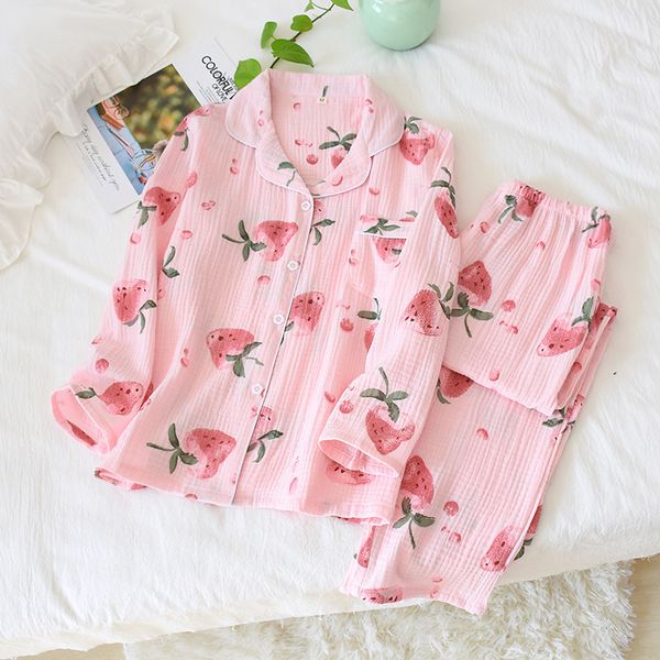 100% fresh strawberry crepe cotton pyjamas female sets pajamas casual japanese autumn long sleeve tq6i, Black;brown
100% fresh strawberry crepe cotton pyjamas female sets pajamas casual japanese autumn long sleeve tq6i, Black;brown