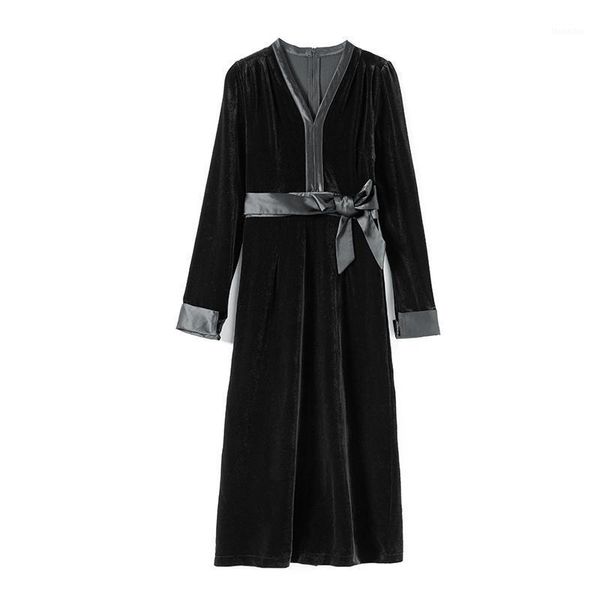 casual dresses 2021 spring for women black dress elegant france style women's clothing golden velvet woman cloth vestidos tn18721, Black;gray
casual dresses 2021 spring for women black dress elegant france style women's clothing golden velvet woman cloth vestidos tn18721, Black;gray