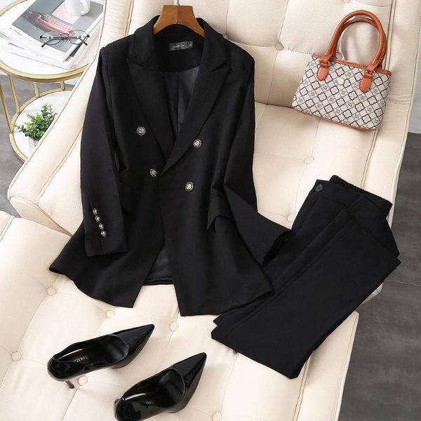 women's two piece pants professional women's suits suit autumn large size slim black ladies small female trousers1, White
women's two piece pants professional women's suits suit autumn large size slim black ladies small female trousers1, White