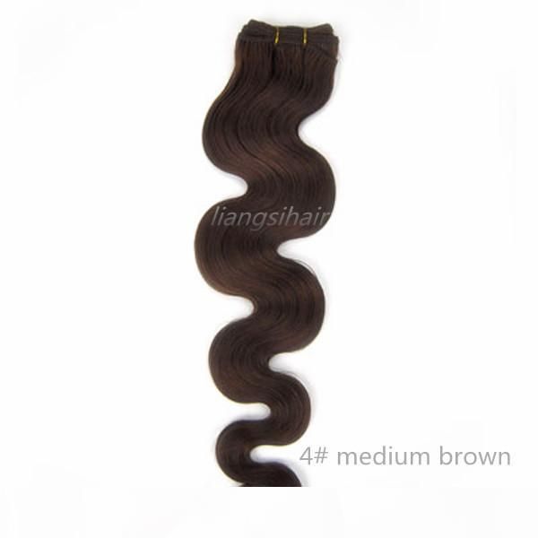 brazilian indian malaysian indian virgin remy human hair weaving body wave hair weft extensions 100gx4 4pcs 16"-26" 4# medium brow, Black 
brazilian indian malaysian indian virgin remy human hair weaving body wave hair weft extensions 100gx4 4pcs 16"-26" 4# medium brow, Black