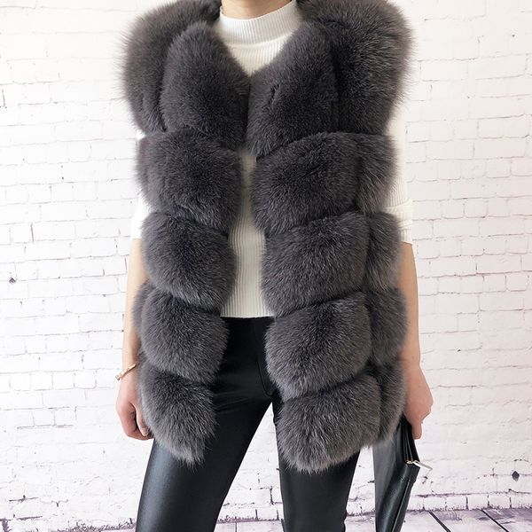 women's real fox fur vest 100% natural real fur fashion fur coat jacket vest genuine leather coat 201015, Black
women's real fox fur vest 100% natural real fur fashion fur coat jacket vest genuine leather coat 201015, Black