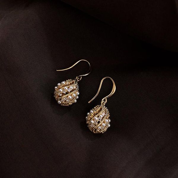dangle & chandelier trendy pearl hollow ball earrings for women gold temperament women's jewelry, Silver
dangle & chandelier trendy pearl hollow ball earrings for women gold temperament women's jewelry, Silver