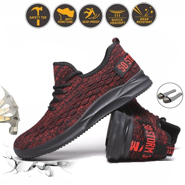 summer breathable mens work shoes steel toe cap puncture proof safety boots mesh nonslip women sneakers industrial shoes y200915, Black;brown
summer breathable mens work shoes steel toe cap puncture proof safety boots mesh nonslip women sneakers industrial shoes y200915, Black;brown