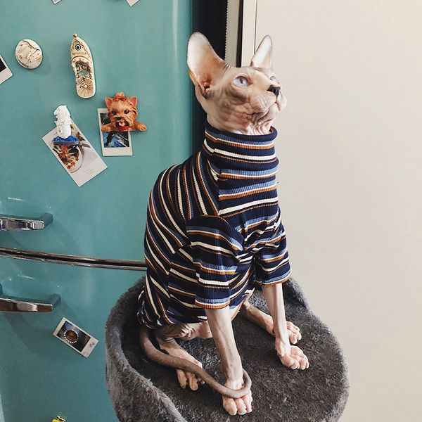 for sphinx hairless striped clothing warm knitted sweater pet clothes cat supplier xs to xl
for sphinx hairless striped clothing warm knitted sweater pet clothes cat supplier xs to xl