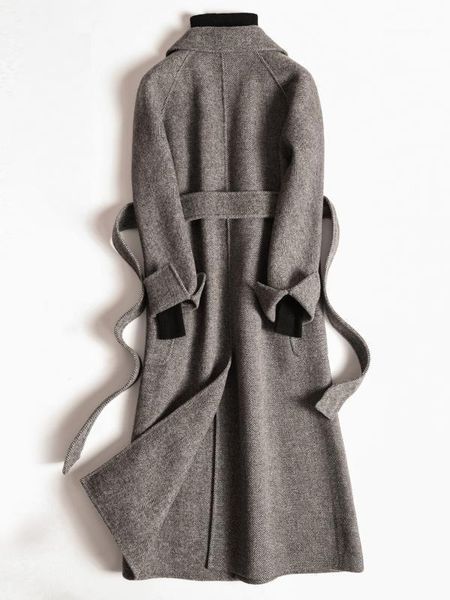 women's wool & blends 2021 female double-sided korean woolen jacket long coat spring autumn overcoat ladies coats abrigo mujer xr1210 k, Black
women's wool & blends 2021 female double-sided korean woolen jacket long coat spring autumn overcoat ladies coats abrigo mujer xr1210 k, Black