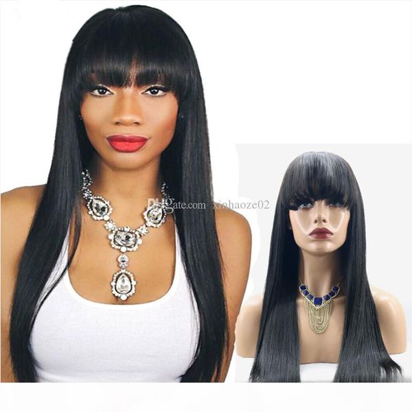 brazilian straight hair glueless full lace wigs human hair lace front wigs with bangs black women virgin front lace wigs, Black;brown
brazilian straight hair glueless full lace wigs human hair lace front wigs with bangs black women virgin front lace wigs, Black;brown