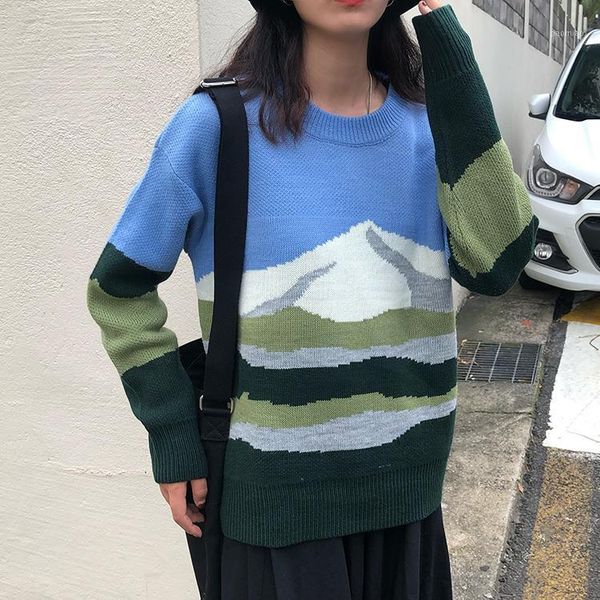 autumn womens sweaters 2020 harajuku korean clothes fashion retro snow mountain oversized knitted winter sweater women pullover1, White;black
autumn womens sweaters 2020 harajuku korean clothes fashion retro snow mountain oversized knitted winter sweater women pullover1, White;black