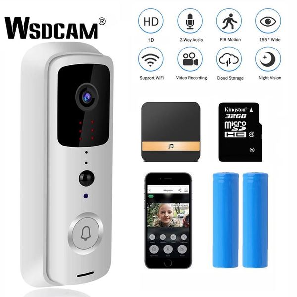 wsdcam smart wifi doorbell smart home wireless video door bell intercom 2mp ir night vision two way audio pir alarm cloud chimes
wsdcam smart wifi doorbell smart home wireless video door bell intercom 2mp ir night vision two way audio pir alarm cloud chimes