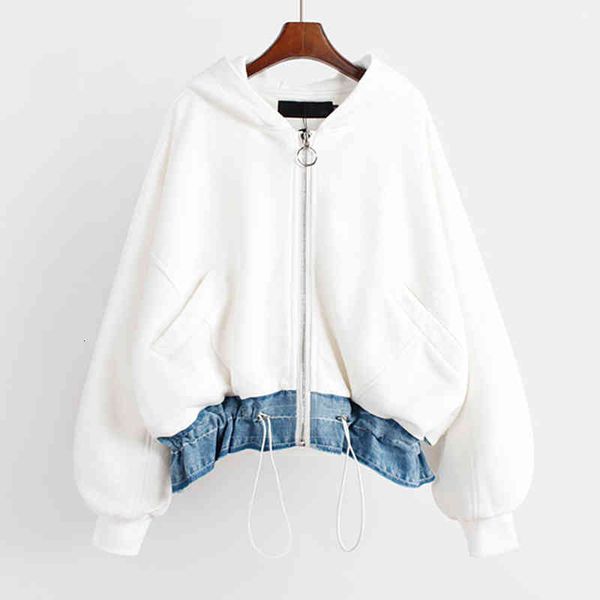 women's jackets galcaur casual outerwear for women drawstring hooded collar long sleeve patchwork denim colorblock coat female fall w9w, Black;brown
women's jackets galcaur casual outerwear for women drawstring hooded collar long sleeve patchwork denim colorblock coat female fall w9w, Black;brown