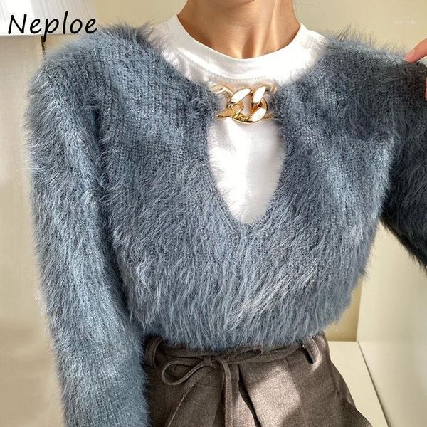 neploe o-neck chic chains hollow out design pullovers new long sleeve waterproof mink jacket autumn knitted women sweaters1, White;black
neploe o-neck chic chains hollow out design pullovers new long sleeve waterproof mink jacket autumn knitted women sweaters1, White;black