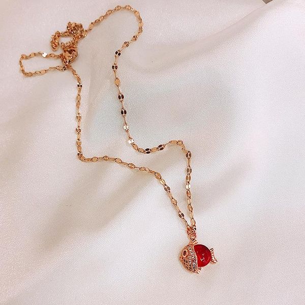 китайский стиль личность сладкие ожерелье стразы красной рыбы подвеска титана стали для девушки женщин бижутерия аксессуары, Silver
китайский стиль личность сладкие ожерелье стразы красной рыбы подвеска титана стали для девушки женщин бижутерия аксессуары, Silver