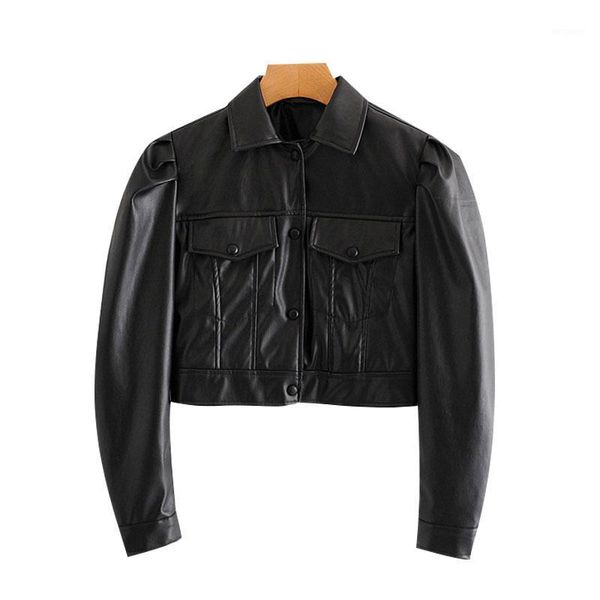 klacwaya women 2020 fashion faux leather cropped moto biker jacket coat vintage long sleeve pockets female outerwear chic 1, Black
klacwaya women 2020 fashion faux leather cropped moto biker jacket coat vintage long sleeve pockets female outerwear chic 1, Black