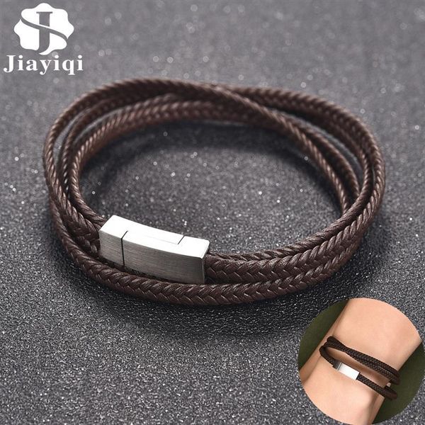 punk men bracelet mutilayer brown leather rope chain stainless steel magnetic clasp man wrap bangle fashion male jewelry gift, Golden;silver
punk men bracelet mutilayer brown leather rope chain stainless steel magnetic clasp man wrap bangle fashion male jewelry gift, Golden;silver