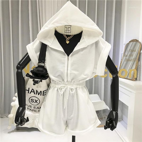 jumpsuit women loose casual romper women streetwear hooded short sleeve playsuits fashionable clothing1, Black;white
jumpsuit women loose casual romper women streetwear hooded short sleeve playsuits fashionable clothing1, Black;white