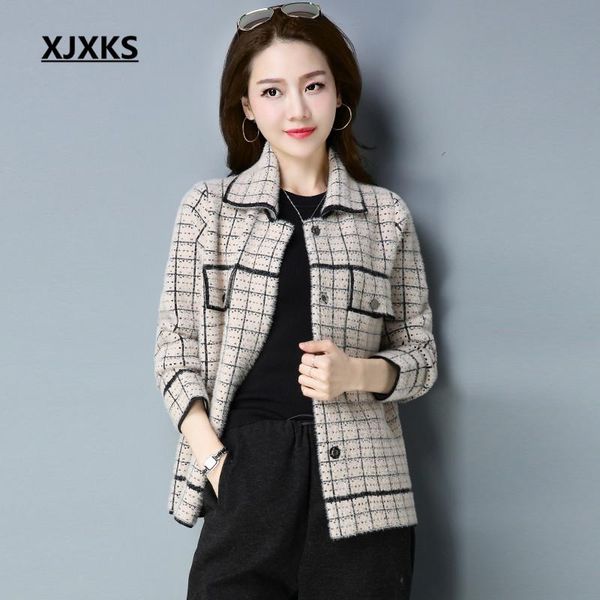 xjxks ladies clothing turn-down collar fashion women woolen coats single breasted women's blends coat, Black
xjxks ladies clothing turn-down collar fashion women woolen coats single breasted women's blends coat, Black