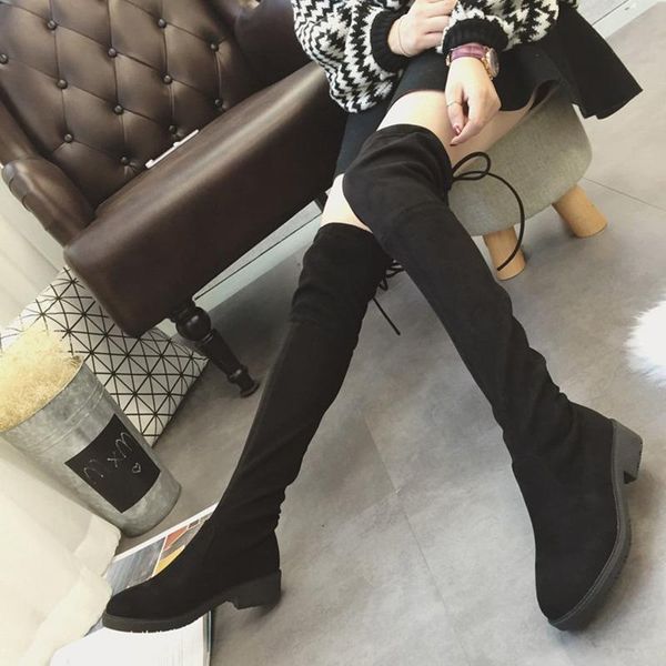 boots plus size winter women bow-tied long stovepipe thick heels knight botas slim black over-the-knee stretch botines mujer
boots plus size winter women bow-tied long stovepipe thick heels knight botas slim black over-the-knee stretch botines mujer