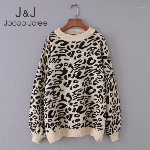 jocoo jolee women winter warm thick leopard print o neck sweater 2019 fall fashion loose pullovers casual outer pull femme 1, White;black
jocoo jolee women winter warm thick leopard print o neck sweater 2019 fall fashion loose pullovers casual outer pull femme 1, White;black
