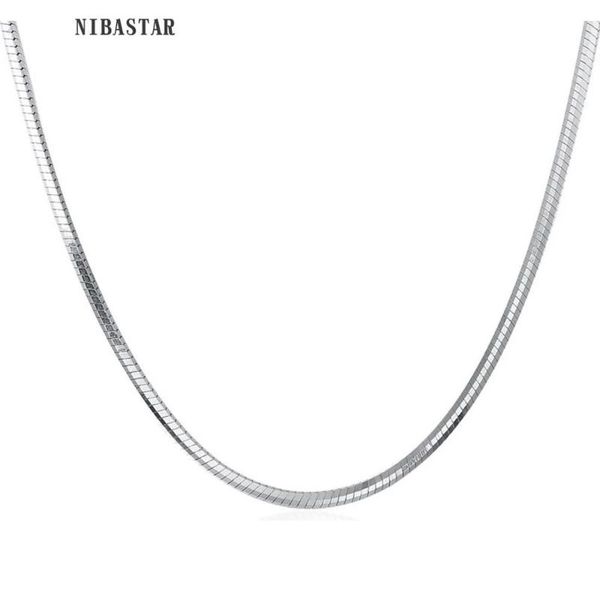 nibastar 2mm stainless steel snake necklace for women fashion flat chain jewelry accessory for girl gift wholesale, Silver
nibastar 2mm stainless steel snake necklace for women fashion flat chain jewelry accessory for girl gift wholesale, Silver