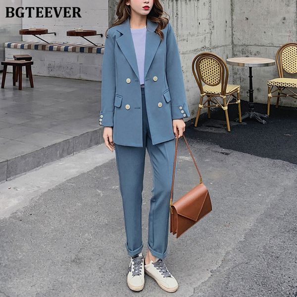 bgteever fashion women blazer suits long sleeve double- breasted blazer pants suit office ladies two-piece blazer sets 2020, White
bgteever fashion women blazer suits long sleeve double- breasted blazer pants suit office ladies two-piece blazer sets 2020, White