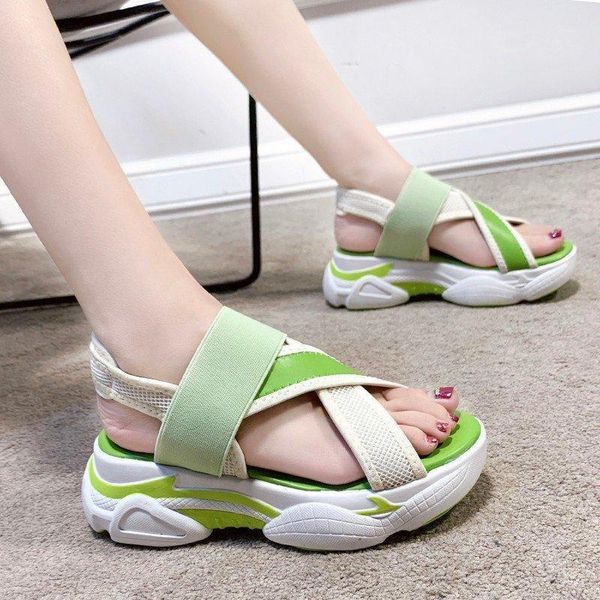 sports style sandals women's tide 2020 summer new casual wild students thick bottom increased and thin muffin shoes z7881, Black
sports style sandals women's tide 2020 summer new casual wild students thick bottom increased and thin muffin shoes z7881, Black