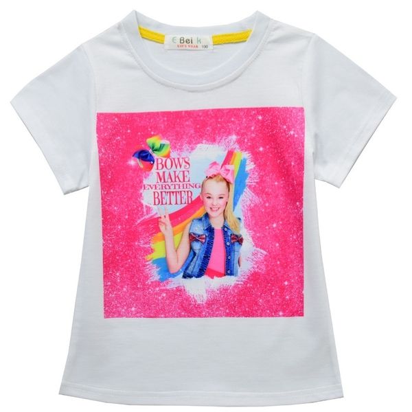 3-8t jojo siwa girls sets tracksuit 2pcs summer short t-shirt pants cartoon rainbow printed casual costume birthday party gift y259w, White
3-8t jojo siwa girls sets tracksuit 2pcs summer short t-shirt pants cartoon rainbow printed casual costume birthday party gift y259w, White