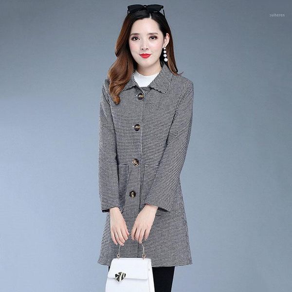 plus size autumn woolen coat female korean women's plaid wool coat female casual new single-breasted cashmere pocket e1291, Black
plus size autumn woolen coat female korean women's plaid wool coat female casual new single-breasted cashmere pocket e1291, Black