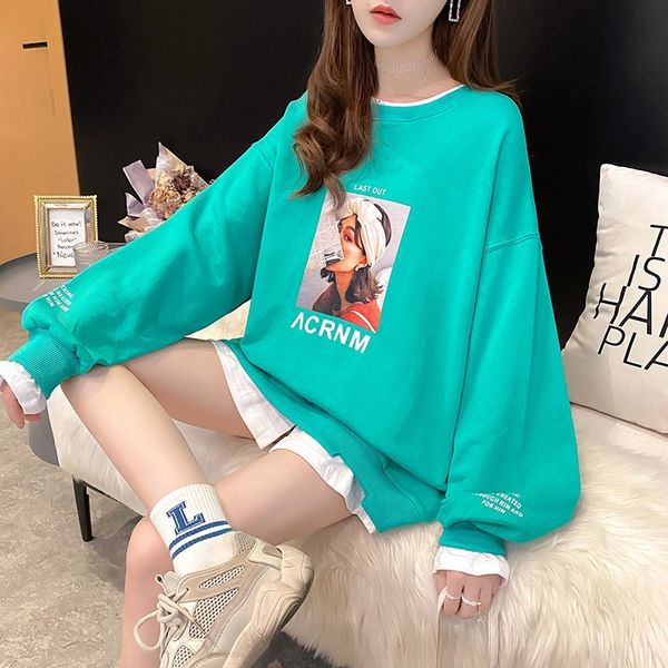 u8ttw ulzzang women's 2020 spring and new loose bf style fake two pieces korean lazy style long sleeve autumn sweater sweater ins tre, Black
u8ttw ulzzang women's 2020 spring and new loose bf style fake two pieces korean lazy style long sleeve autumn sweater sweater ins tre, Black