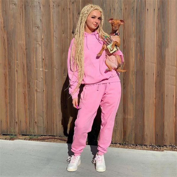 bkld pure color sport hoodie suit long sleeve hooded outfit 2 piece set casual sport suit women blue tracksuit set and pants 201104, Black
bkld pure color sport hoodie suit long sleeve hooded outfit 2 piece set casual sport suit women blue tracksuit set and pants 201104, Black