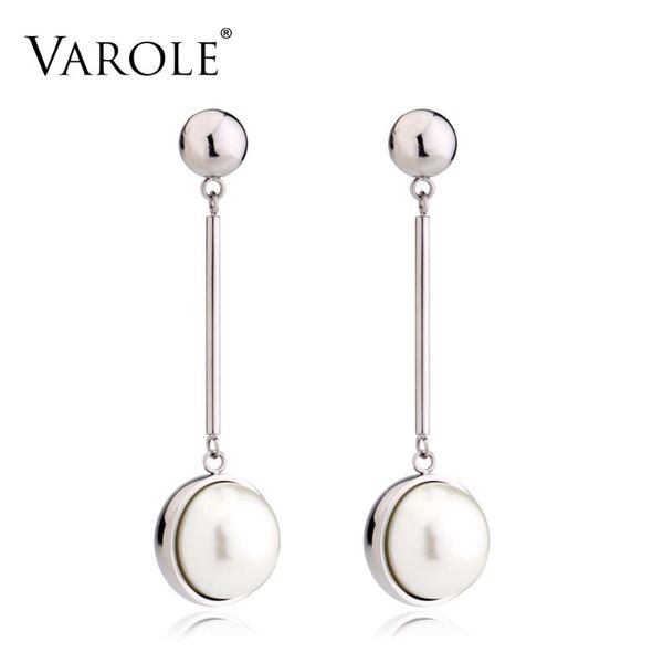 varole imitation shell pearl dangle earrings rose gold color long drop earrings for women engagement wedding jewelry brincos, Silver
varole imitation shell pearl dangle earrings rose gold color long drop earrings for women engagement wedding jewelry brincos, Silver