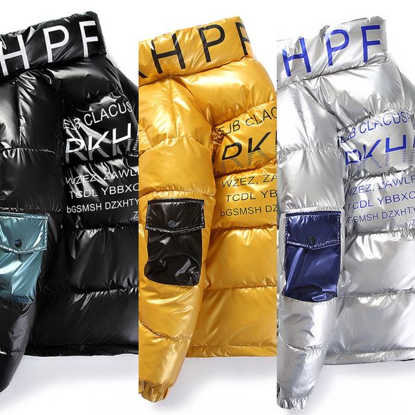 k22zf men's cotton jacket new fashion cotton- cotton-padded brand short standing collar bright cotton padded jacket, White
k22zf men's cotton jacket new fashion cotton- cotton-padded brand short standing collar bright cotton padded jacket, White