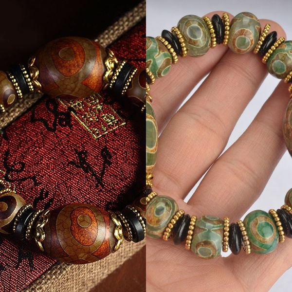 natural tibetan style old tianzhu agate bracelet bracelet agate agatewith three eyes and first line pharmacist's tianyan twined silk st, Golden;silver
natural tibetan style old tianzhu agate bracelet bracelet agate agatewith three eyes and first line pharmacist's tianyan twined silk st, Golden;silver