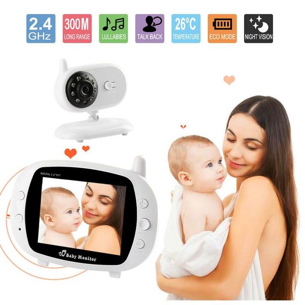 3.5" baby monitor lcd digital display 2.4 ghz signal two-way talk night vision audio video 8 lullabies temperature monitoring
3.5" baby monitor lcd digital display 2.4 ghz signal two-way talk night vision audio video 8 lullabies temperature monitoring