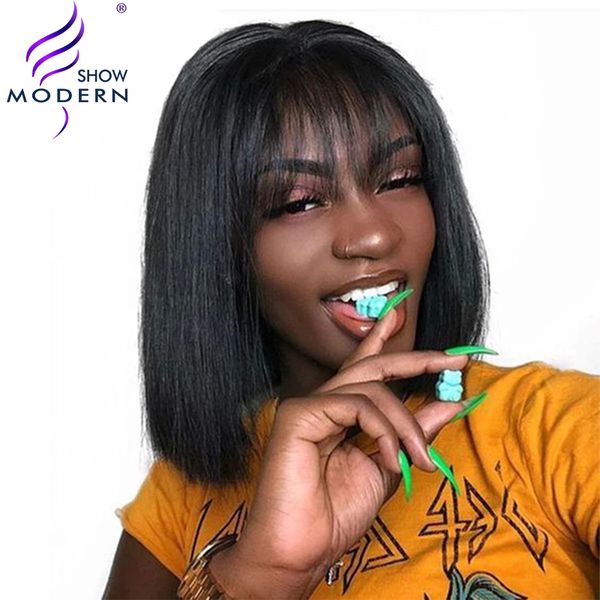 short bob wig with bang straight human hair wigs for women short bob wig full machine wigs 150% remy modern show brazilian wigs, Black;brown
short bob wig with bang straight human hair wigs for women short bob wig full machine wigs 150% remy modern show brazilian wigs, Black;brown