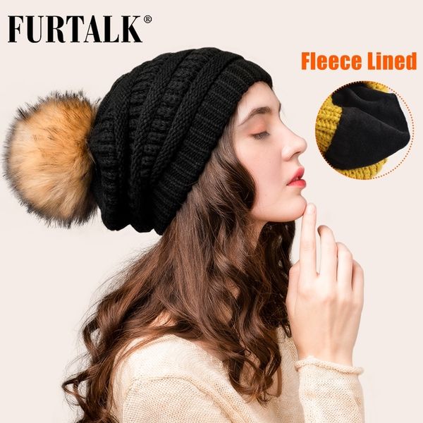 furtalk winter beanie hat for women knitted pompom hat velvet lining slouchy beanie skullies bonnet cap female korean red cap y200103, Blue;gray
furtalk winter beanie hat for women knitted pompom hat velvet lining slouchy beanie skullies bonnet cap female korean red cap y200103, Blue;gray