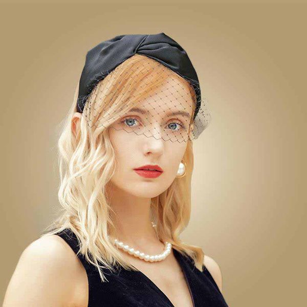 fascinators black hat with veil for women elegant pink wedding hats headband mesh gauze party formal cocktail hats, Blue;gray
fascinators black hat with veil for women elegant pink wedding hats headband mesh gauze party formal cocktail hats, Blue;gray