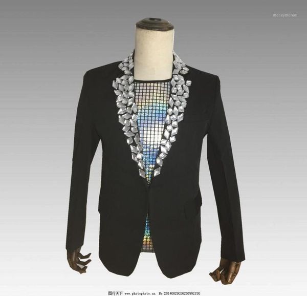 men's suits & blazers fashion crystal men suit nightclub party dj singer stage slim fit blazer hombre plus size presenter coats1, White;black
men's suits & blazers fashion crystal men suit nightclub party dj singer stage slim fit blazer hombre plus size presenter coats1, White;black