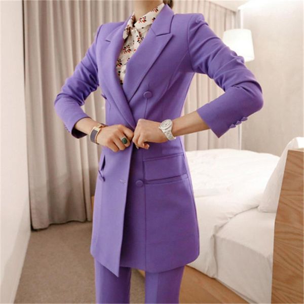 new arrival professional women temperament double breasted fashion long solid suit 2 pieces work style comfortable slim pant set1, White;black
new arrival professional women temperament double breasted fashion long solid suit 2 pieces work style comfortable slim pant set1, White;black