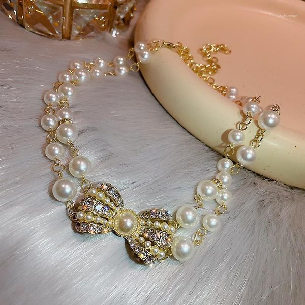 fyuan new golden bowknot rhinestone choker necklaces for women pearl necklaces weddings bride jewelry1, Golden;silver
fyuan new golden bowknot rhinestone choker necklaces for women pearl necklaces weddings bride jewelry1, Golden;silver