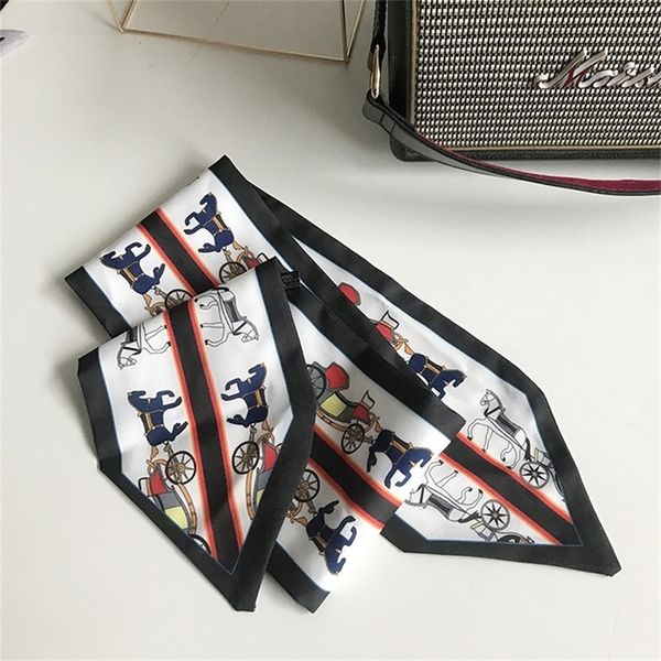 yishine 11x85cm 5 colors women sharp-angled scarf gharry carriage letter prints long wraps scarves shawl handkerchief bag decor y201007, Blue;gray
yishine 11x85cm 5 colors women sharp-angled scarf gharry carriage letter prints long wraps scarves shawl handkerchief bag decor y201007, Blue;gray