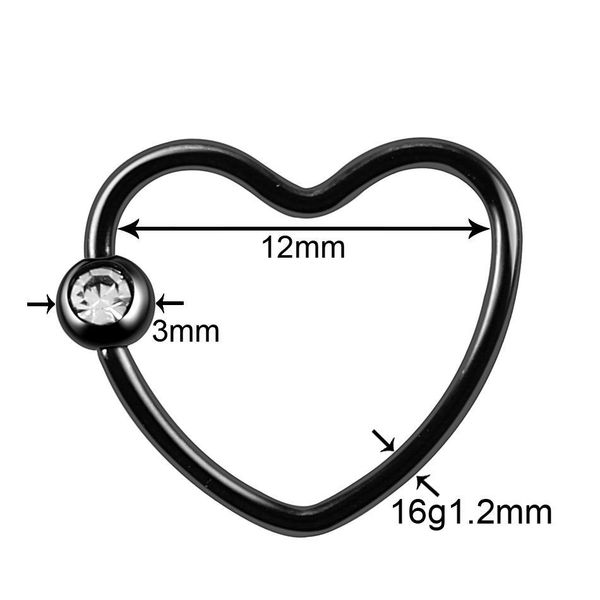 1pc fashion daith heart rings opal gem cartilage tragus piercings nose hoop rings labret ring daith piercing jewelry q sqculz, Silver
1pc fashion daith heart rings opal gem cartilage tragus piercings nose hoop rings labret ring daith piercing jewelry q sqculz, Silver