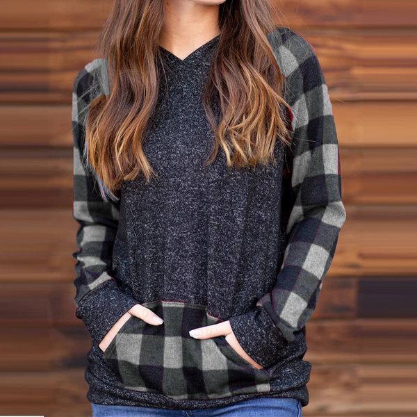 christmas women plaid patchwork t-shirt hoodies long sleeve hoodie sweatshirts casual hooded pullover ladies tshirt with pocket e110201, White
christmas women plaid patchwork t-shirt hoodies long sleeve hoodie sweatshirts casual hooded pullover ladies tshirt with pocket e110201, White