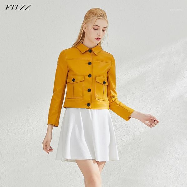 ftlzz new spring women faux leather jacket casual single breasted motorcycle short jacket windproof soft pu leather coat1, Black
ftlzz new spring women faux leather jacket casual single breasted motorcycle short jacket windproof soft pu leather coat1, Black