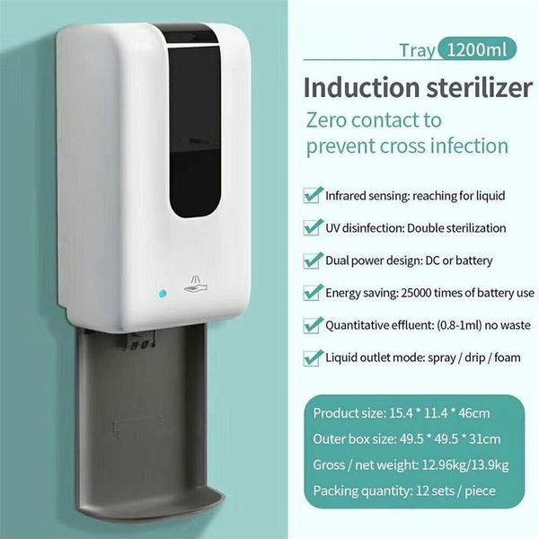 bathroom storage & organization spray hand cleaner soap dispenser automatic touchless wall mounted for restaurants home 1200ml hg991
bathroom storage & organization spray hand cleaner soap dispenser automatic touchless wall mounted for restaurants home 1200ml hg991