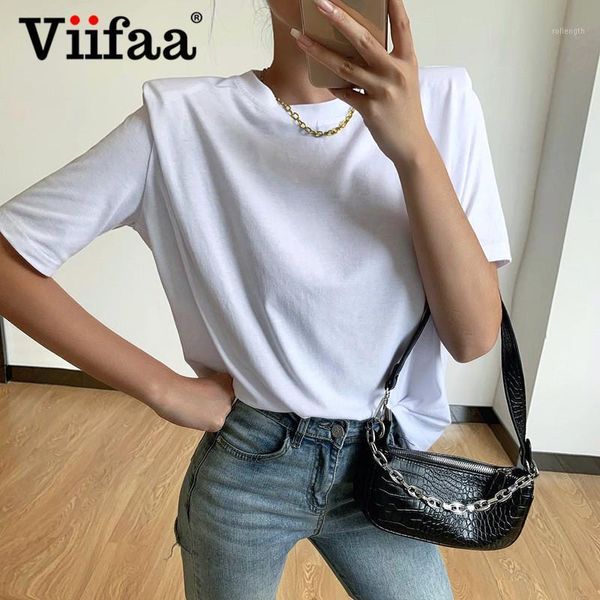 viifaa white oversized shoulder pad cotton t shirt o-neck casual women 2020 summer office lady solid tshirts1
viifaa white oversized shoulder pad cotton t shirt o-neck casual women 2020 summer office lady solid tshirts1