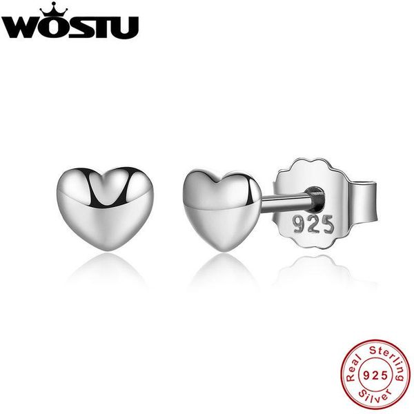 wostu brand genuine 100% 925 sterling silver petite hearts stud earrings for women female authentic original jewelry gift, Golden;silver
wostu brand genuine 100% 925 sterling silver petite hearts stud earrings for women female authentic original jewelry gift, Golden;silver
